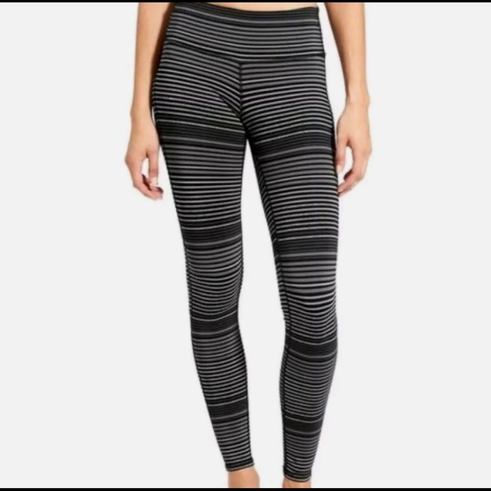 Like New Athleta Black Stripe Pants